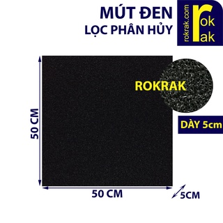 Mút đen lọc nước hồ cá Koi vuông 50cm dày 5cm (~205g) Lọc phân hủy tốt