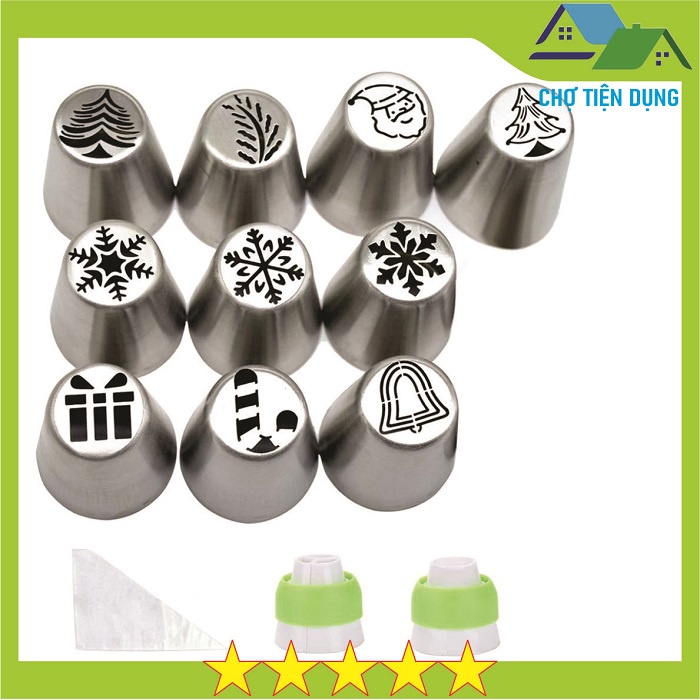 Đui Bắt Kem DỤNG CỤ Làm Bánh 3d Noel Giáng Sinh Cupcake Quy Cookie Trang Trí Bánh Bộ 23 Chi Tiết - CBDUINOEL23P