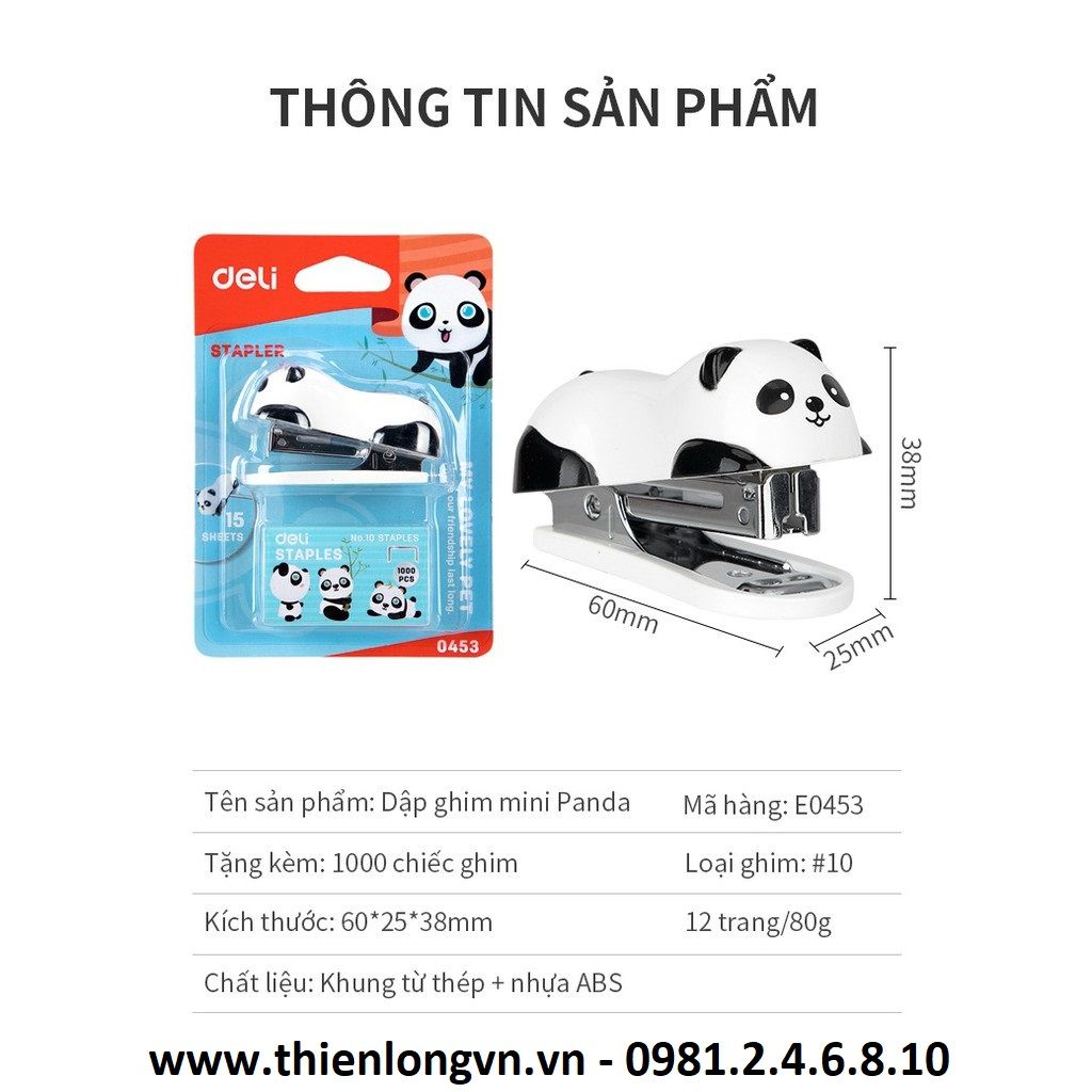 Dập ghim - Bấm kim mini kèm hộp ghim Deli 0453