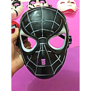 Mặt nạ hóa trang SpiderMan Người Nhện Đen đồ chơi hóa trang Avengers Cosplay Halloween sinh nhật cho trẻ em bằng nhựa an