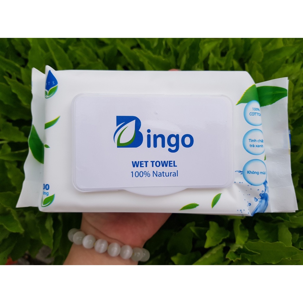 Khăn giấy ướt cho bé tinh chất trà xanh gói 108 miếng, bỏ túi tiện lợi
