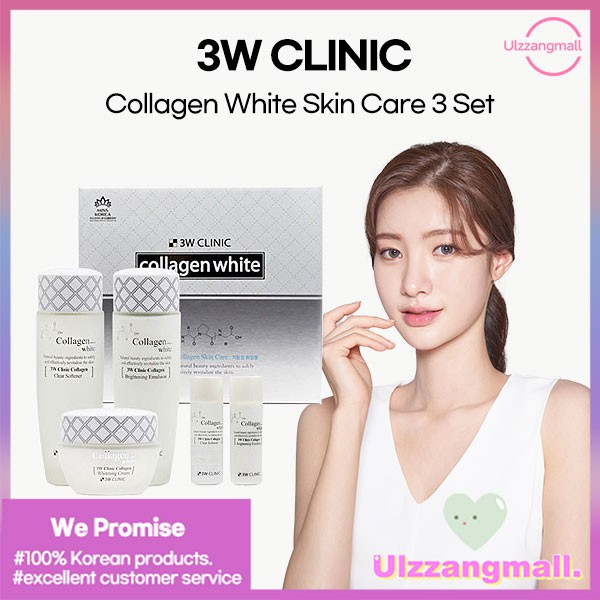 [3W CLINIC] Set 3 Bộ Tinh Chất Collagen Làm Trắng Da 3w Clinic