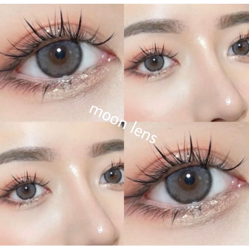 Lens - kính áp tròng xám tây giãn nhỏ 14.2m sử dụng 12 tháng