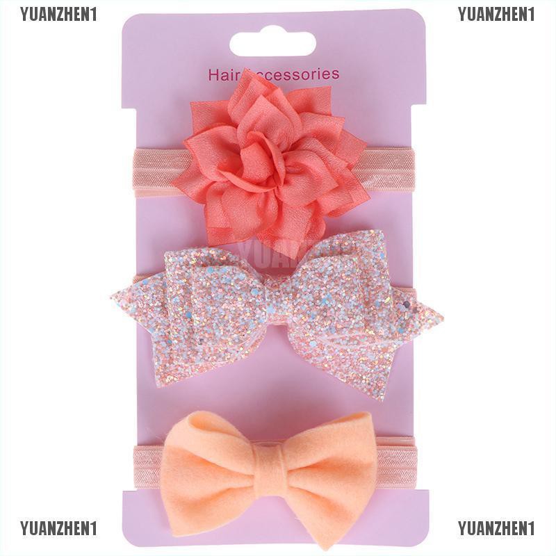 [YUANZHEN1] Set 3 Băng Đô Hoa Cho Bé Gái Sơ Sinh