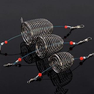 Cá Nhỏ Thép Không Gỉ Mồi Lồng Giỏ Ăn Giá Đỡ Bắn Dụ Lồng Phụ Kiện Câu Cá