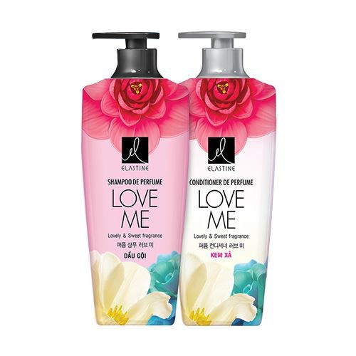 Bộ Dầu Gội Xả Nước Hoa Elastine De Perfume Love Me (600ml)