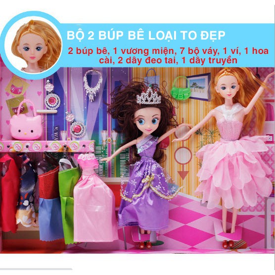 Bộ Đồ Chơi Búp Bê Barbie Loai Đẹp Cao 30cm - Đồ Chơi Búp Bê Công Chúa Cho Trẻ Em