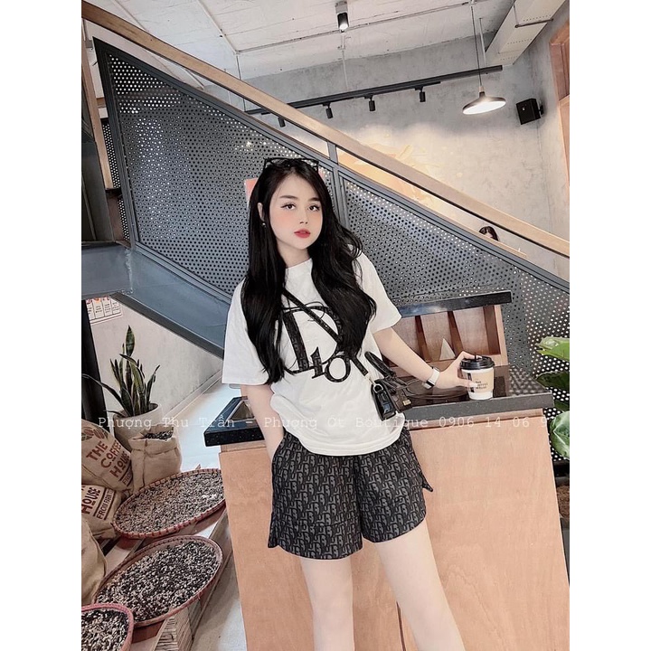 Set đồ nữ, Set bộ nữ quần đùi và áo phông DO chất cotton cao cấp bao xinh
