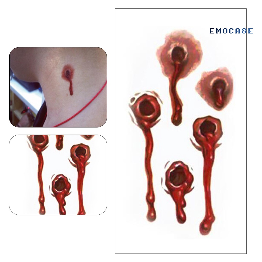 Hình Xăm Dán Vết Thương Thoáng Khí Lâu Trôi Phong Cách Halloween