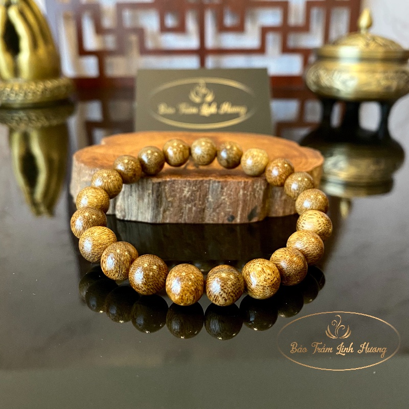 Vòng Tay Trầm Hương [CHÍNH HÃNG] Hạt Tròn Đơn Chuẩn Tự Nhiên 10 - 12 - 14 - 16mm Cao Cấp Quà Tặng Cho Nam Nữ - Tốc Tròn
