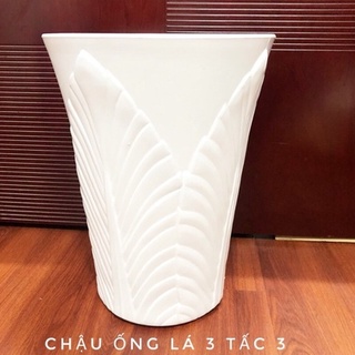 Chậu nhựa trồng cây hoa hồng combo 5 chậu, chậu ống lá cỡ đại KT 28x31cm