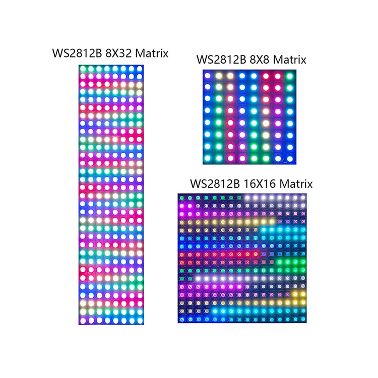 Bảng Điều Khiển Đèn LED Thông Minh WS2812 8x32 16x16 WS2812B WS2812B