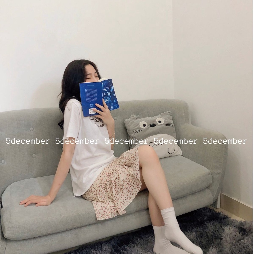 Chân Váy Chữ A Hoa Nhí Vintage Hoa Nhí Hai Lớp - Chân Váy NgắN Hàn Quốc Chất Vải Voan Nhật 2 Lớp CV17