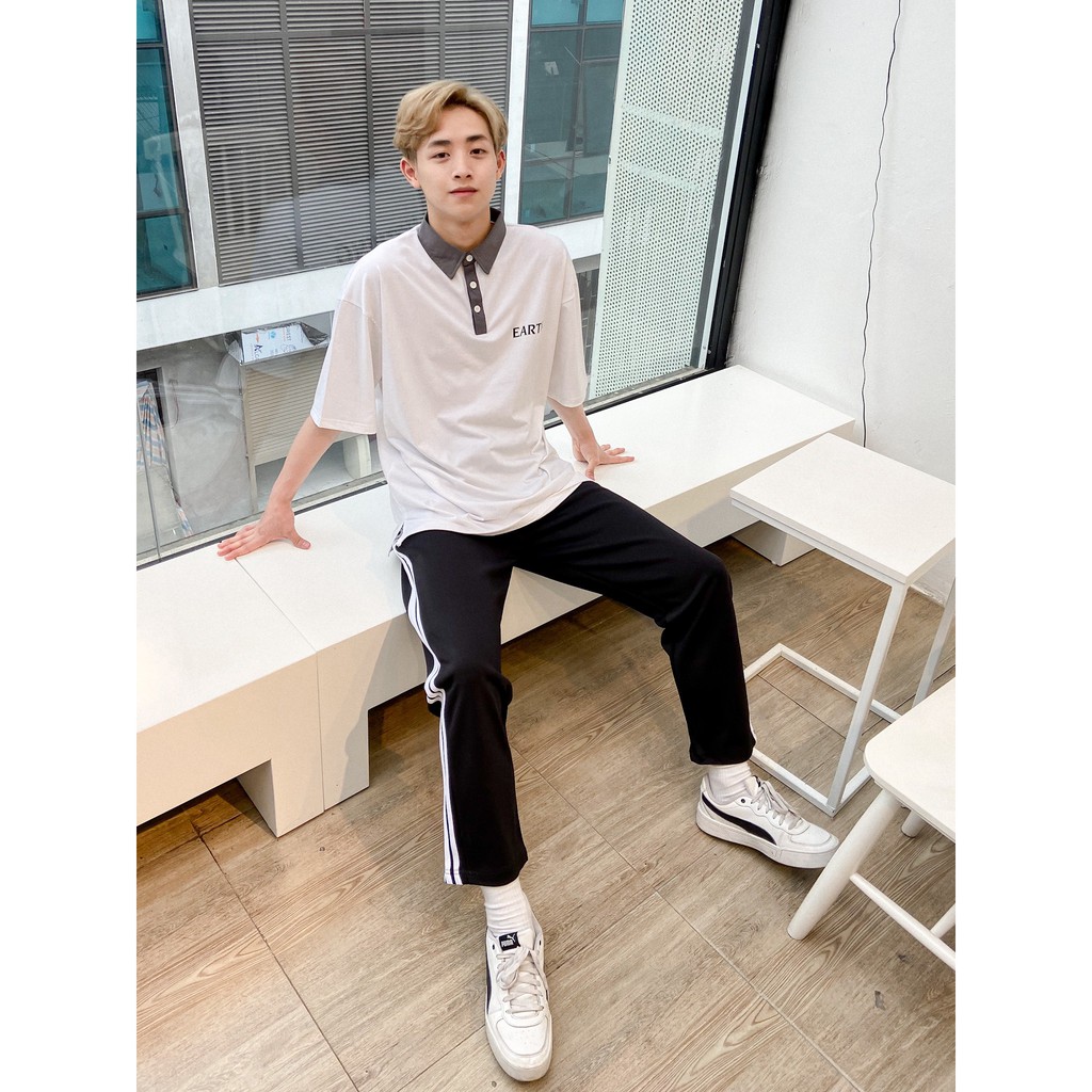 Áo polo oversize EARTHING , áo thun có cổ tay lỡ unisex , Odin Clothing | BigBuy360 - bigbuy360.vn