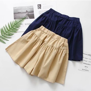 Quần Sọt Đùi Nữ Giả Váy vải linen Thời Trang Phong cách Morigirl Nhật Bản - Akira Store