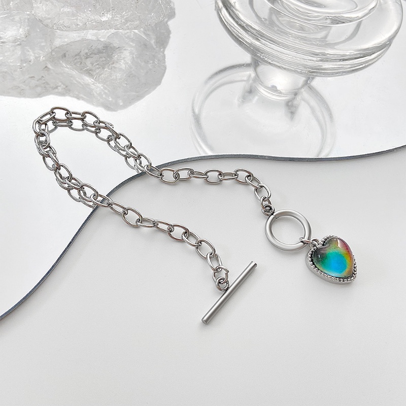 Vòng Tay Mặt Trái Tim Thay Đổi Màu Sắc Theo Nhiệt Độ Bằng Hợp Kim Thời Trang Cho Nữ