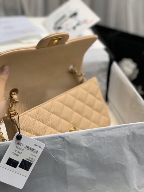 Túi Classic 20 siêu cấp màu nude