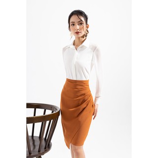 Chân váy ôm Leika xếp ly bong
