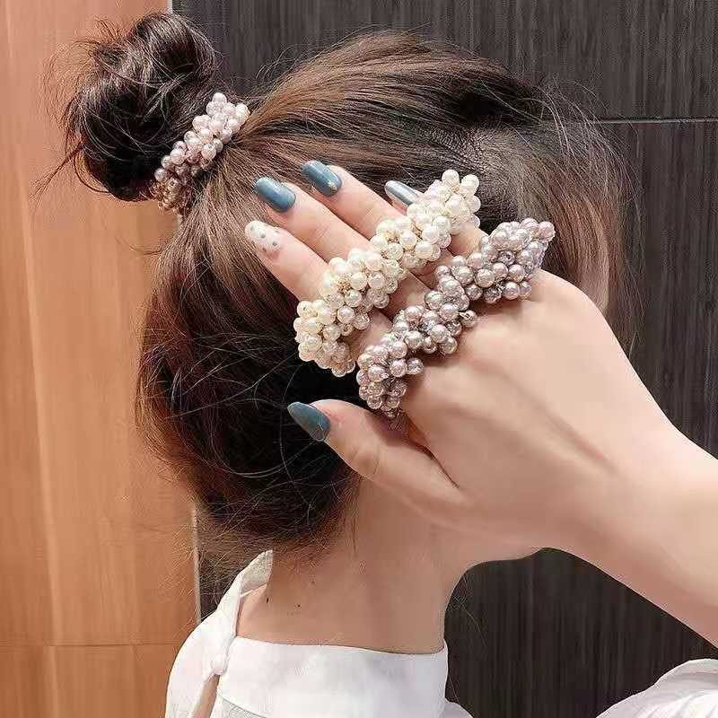 Dây cột tóc chùm nho - cột tóc đính ngọc