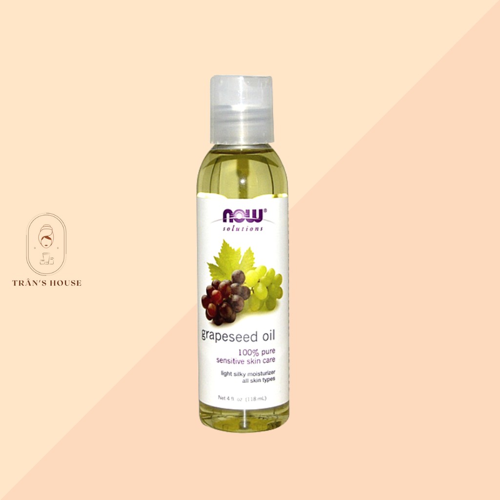 Dầu hạt nho Grapeseed oil Now Solutions 118ml | BigBuy360 - bigbuy360.vn
