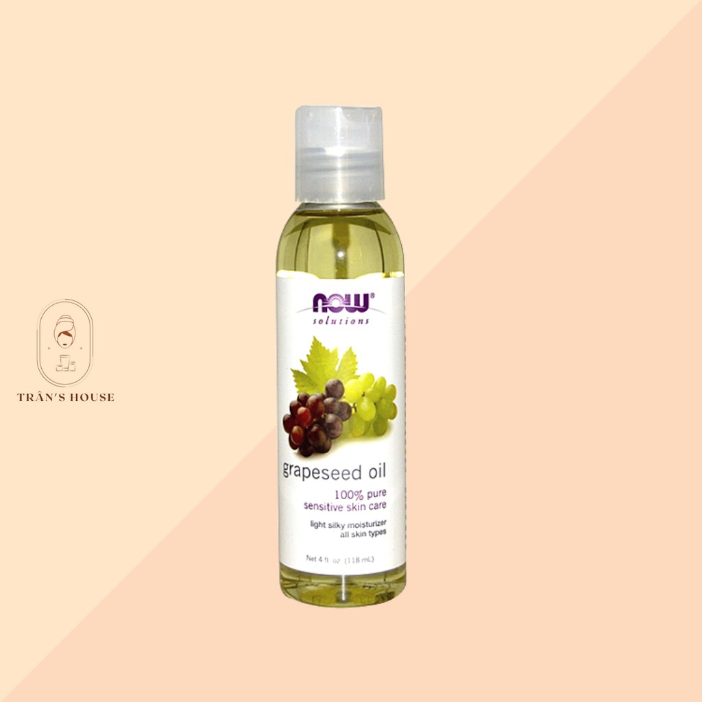 Dầu hạt nho Grapeseed oil Now Solutions 118ml