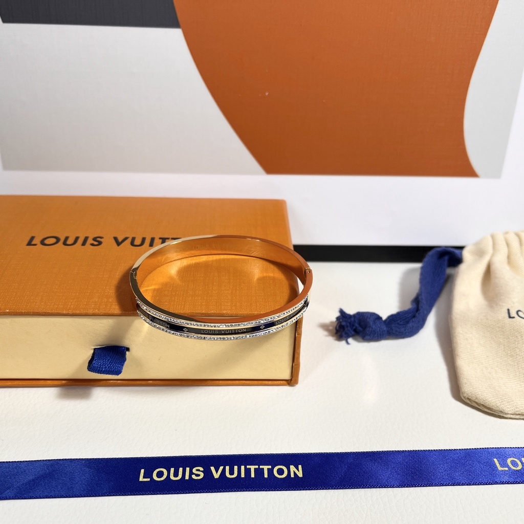 LOUIS VUITTON Vòng Tay LV Bằng Thép Thời Trang Đơn Giản Cho Nam Và Nữ