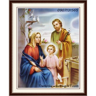 LV042 - Tranh đá gia đình thánh gia