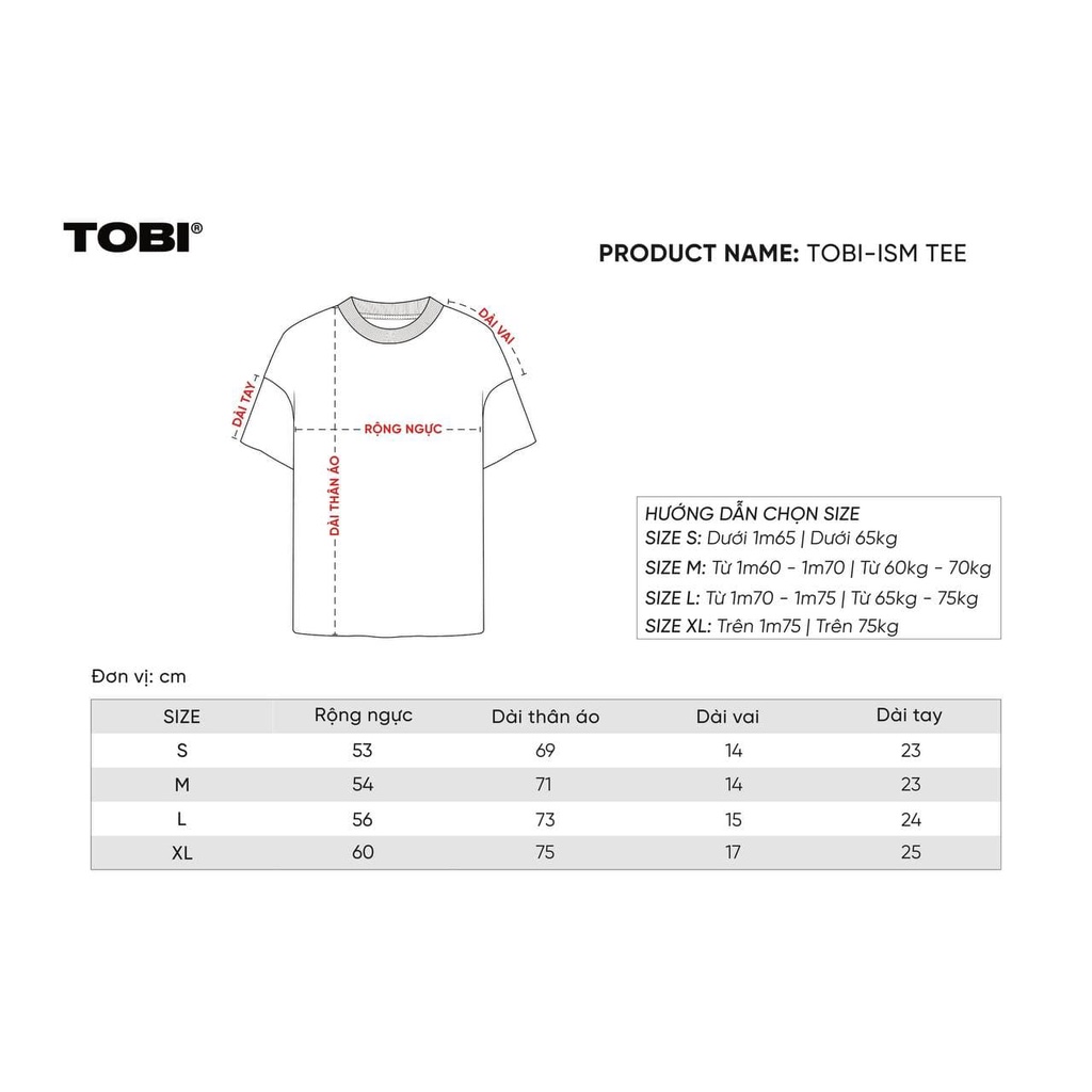 Áo thun tay lỡ TOBI-ism vải Cotton | BigBuy360 - bigbuy360.vn