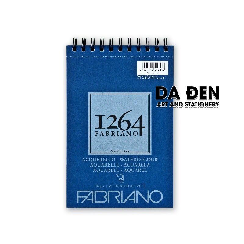 [DA ĐEN] Sổ Fabriano 1264 �Watercolor A3|A4|A5 300g/m²