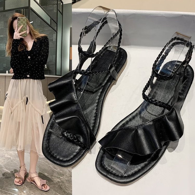 [ Mã 66CBSALE giảm 30K đơn 200K] Xăng đan Nữ Quai Ngang Đế Bằng Thời Trang | BigBuy360 - bigbuy360.vn