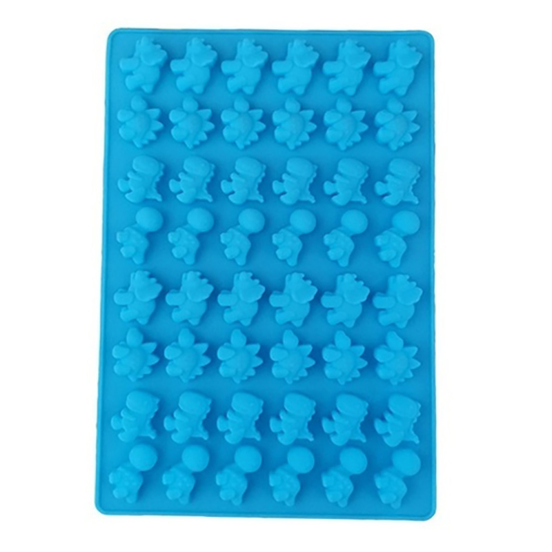 Khay Silicon Mềm Làm Đá / Sô Cô La 48 Lỗ Hình Khủng Long