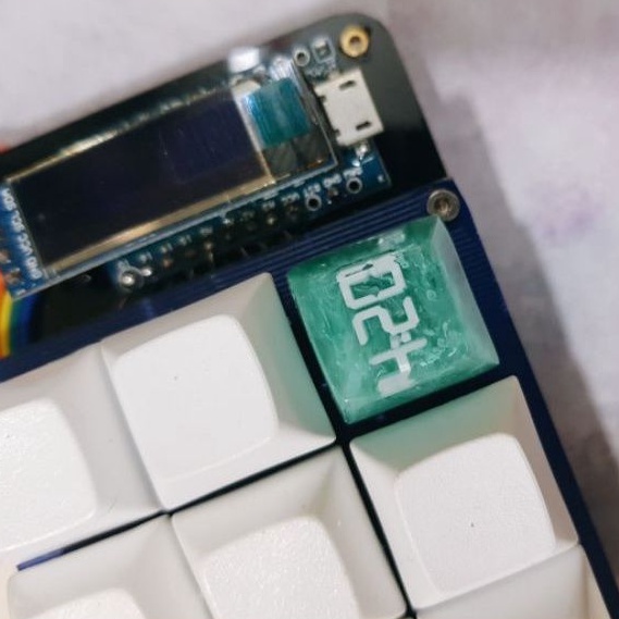 Nút Keycap SA Cherry OEM Profile hàng R1 Resin 420 Keycap - Nút bàn phím cơ đồng hồ 420