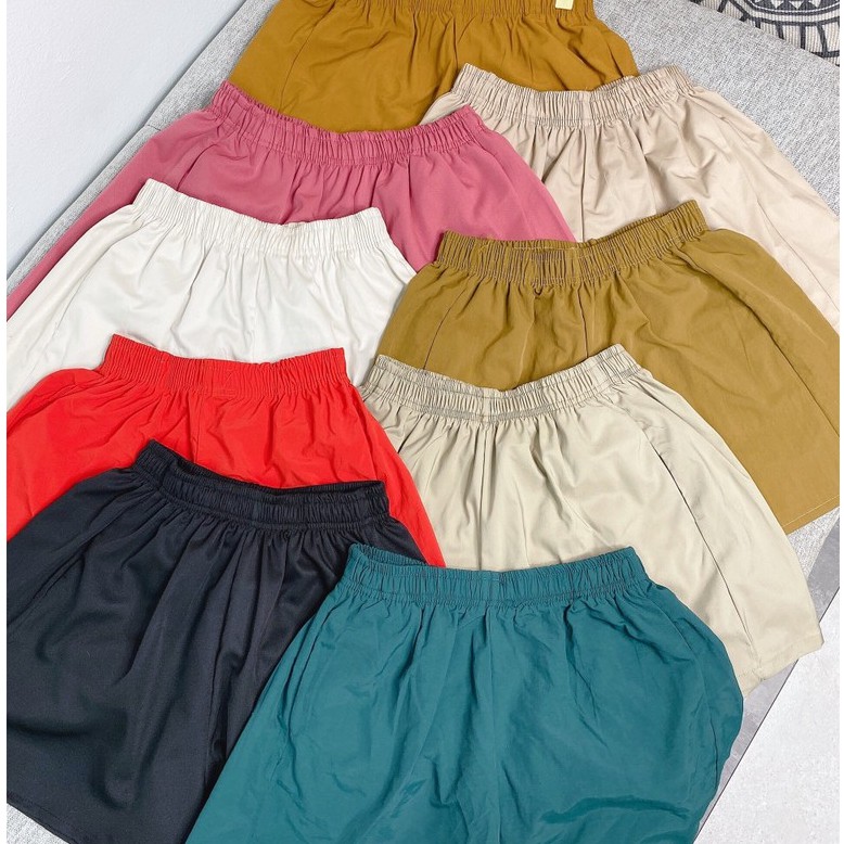 Quần short sooc đùi nữ fom váy to rộng chất mát cạp chun mix gì cũng đẹp-giadungsieure