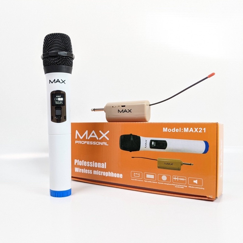 Micro Không Dây Đa Năng MAX - 21 Sử dụng cho mọi loại thiết bị âm thanh - phù hợp cho loa kéo, loa bluetooth, amply .