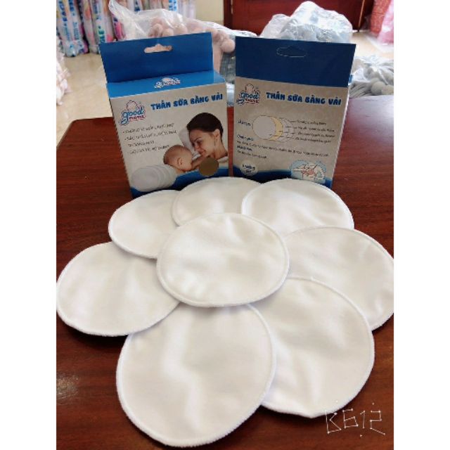 Hộp 8 miếng lót thấm sữa giặt được Good Mama