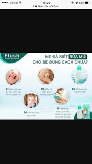 Combo Bình rửa mũi Flush + muối Flush hộp 30 gói