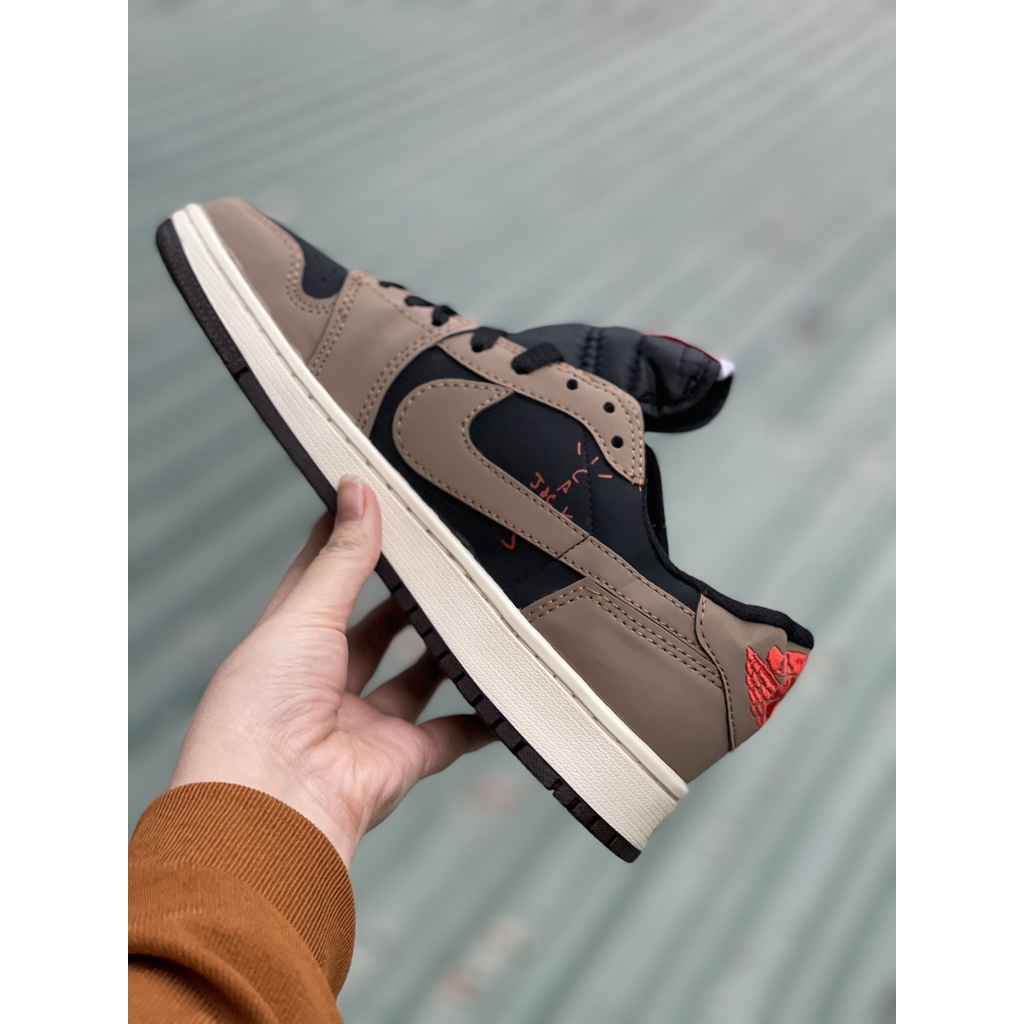 Giày Jordan Cổ Thấp, Giày Jodan Travis Scott Low màu Nâu Hàng Đẹp Full Box, Bill