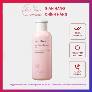 Nước Hoa Hồng Làm Sáng Da Innisfree Jeju Cherry Blossom Skin 200ml