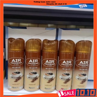 Combo 5 chai Bình xịt khử mùi hương cafe sữa 370ml - nước hoa ô tô- bình xịt cafe air chính hãng hàn quốc