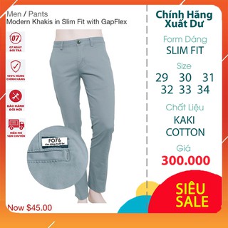[XUẤT XỊN] QUẦN KAKI NAM G.A..P SLIM FIT MÀU XANH KHÔNG QUÂN👖👖 FO76 SHOP👖👖