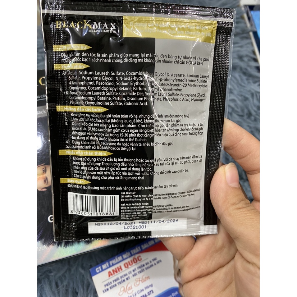GÓI GỘI ĐEN TÓC BLACK MAX