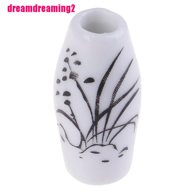 Bộ 3 Bình Hoa Sứ Tỉ Lệ 1: 1 Dùng Trang Trí Nhà Búp Bê