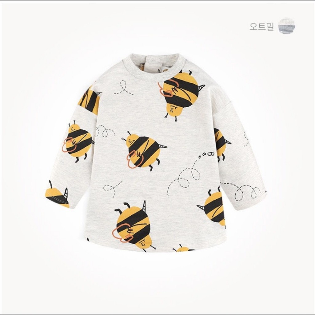 Áo nỉ da cá họa tiết con ong MM. HA0720 (2 màu)