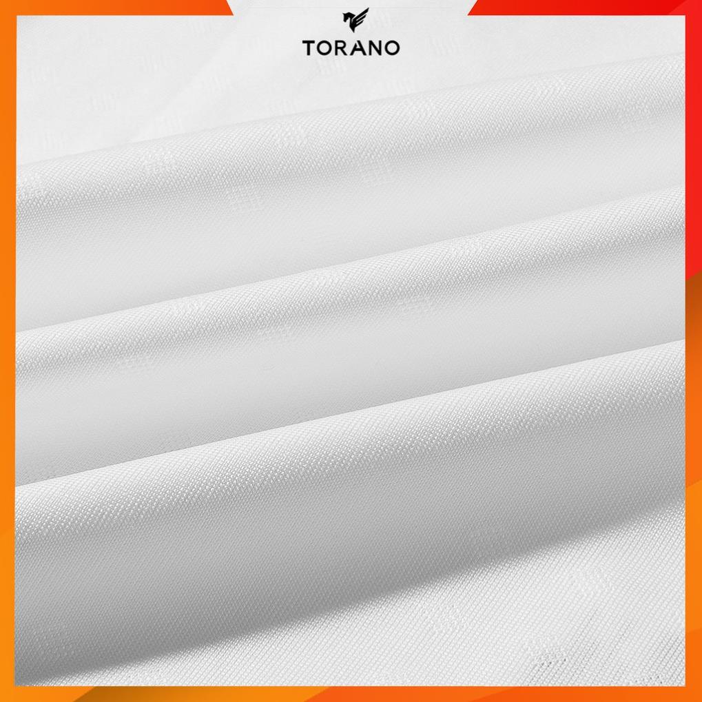 Áo thun polo nam TORANO áo thun nam tay ngắn cổ bẻ logo TORANO màu trắng bo trơn hàng thiết kế T071