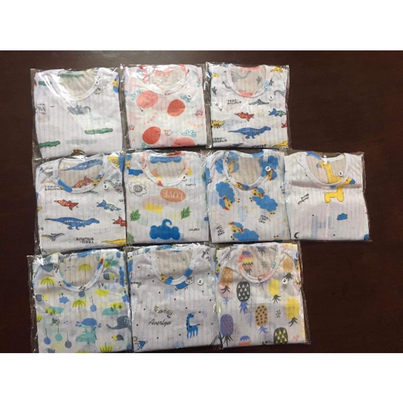Bộ ba lỗ cotton giấy cho bé trai bé gái siêu mát