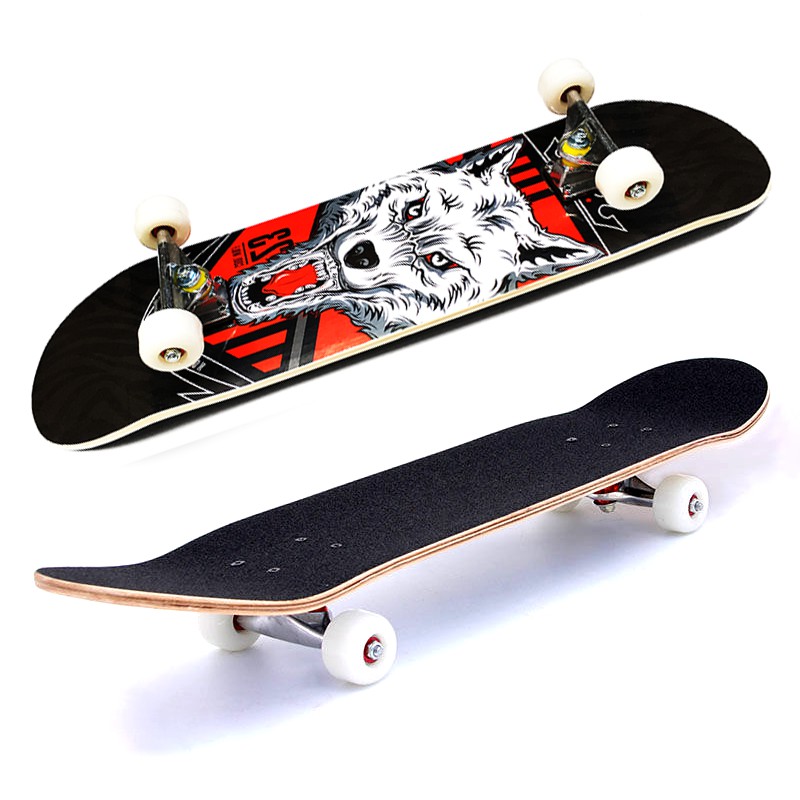 Ván trượt Skateboard keenstore thể thao mặt nhám bánh cao su cao cấp - tặng kèm dụng cụ chỉnh ván