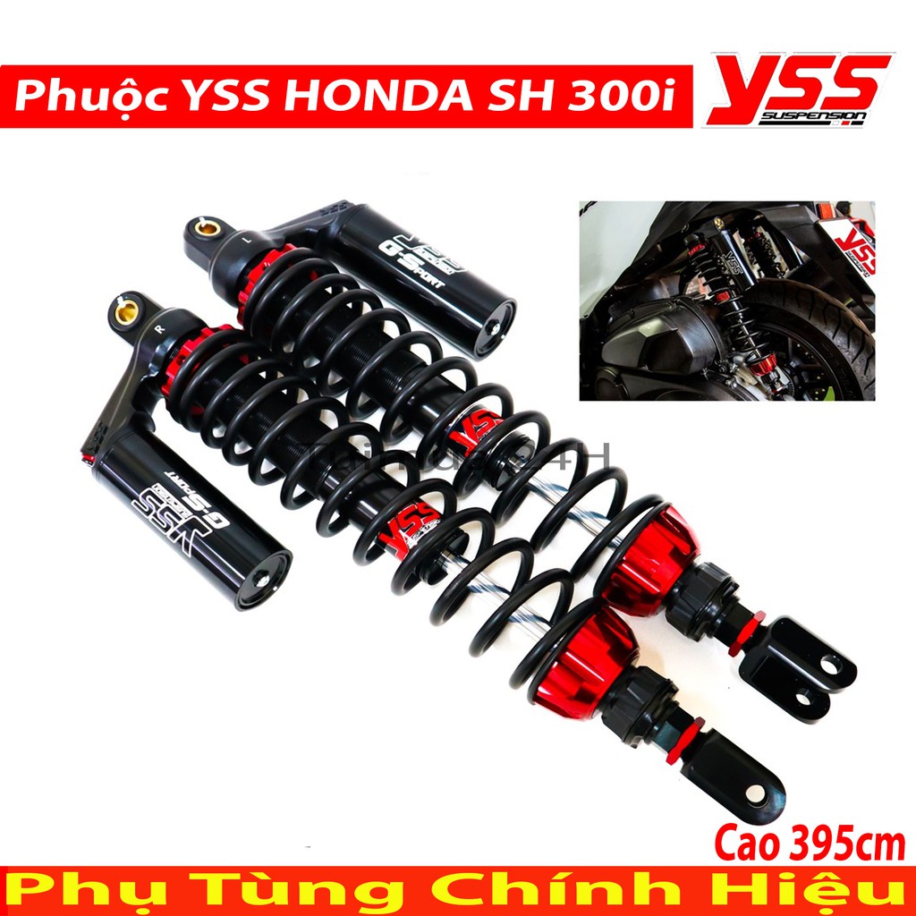 Phuộc Sau YSS Cho Honda SH 300i, Forza G-Sport Màu Đen