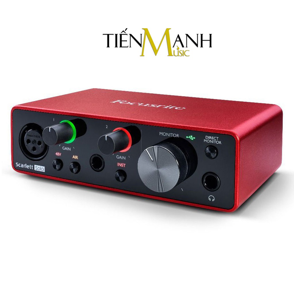 Combo Focusrite Scarlett Solo Studio Gen 3 (Full Phụ Kiện) - Sound Card Bộ Thu Âm Thanh Focus USB SoundCard Gen3