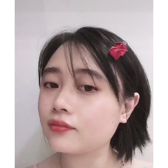 Kẹp Tóc Mái Gắn Hoa Hồng Tiệm Thêu Việt Phụ Kiện Tóc