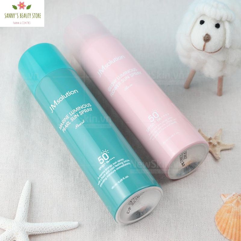 Xịt Chống Nắng  FREESHIP  Chống Nắng Jm Solution Glow Luminous Flower Sun Spray 180ml (chai hồng)